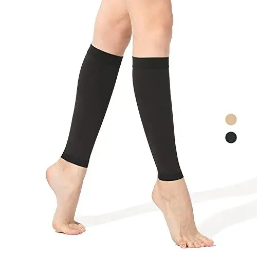 Produktbild: UONNER Kompressionsstrümpfe Klasse 2 Compression Socks Waden Kompression Wadenbandage Muskelfaserriss Damen & Herren, 23-32mmHg, 1 Paar, schwarz, XXXL