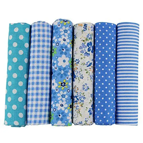 Produktbild: UOOOM 6 Stueck 50 x 50cm Stoffpakete Patchwork Stoffe Baumwolle tuch DIY Handgefertigte Nähen Quilten Stoff Baumwollgewebe Verschiedene Designs (Rote)