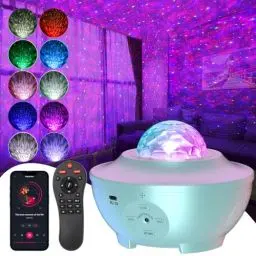 Produktbild: UOUNE Sternenhimmel Projektor, LED Sternenlicht Projektor mit Bluetooth Lautsprecher,Timer, Starry Stern Nachtlicht für Kinder, Erwachsene, Weiß
