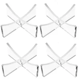 Produktbild: UoYeet Ballständer für Präsentation und Aufbewahrung, 4er-Pack klare Acryl-Ballhalter für Basketball, Fußball, Soccer, Rugby Ball und Volleyball, 3,5x3,5x1,3 Zoll