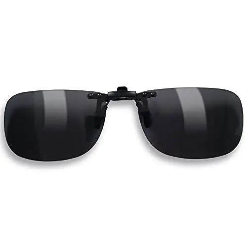 Produktbild: Polarisierte Sonnenbrille zum Aufstecken, UV-Schutz und echte optische TAC-Linse für Damen und Herren, Größe M, Schwarz UpaClaire