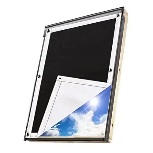 Produktbild: Update Sonnenschutz Dachfenster Rollo Verdunkelungsrollo, Verdunklungsstoff Rollo Verdunkelung Hitzeschutz ohne Bohren Hitzeschutzrollo für Velux- und Roto-Fenster in verschiedenen Größen 96 * 93cm