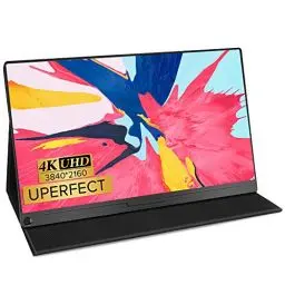 Produktbild: UPERFECT Portable Monitor 4K, Tragbarer Monitor 15,6 Zoll Mobiler Display mit 3840 * 2160 UHD IPS Bildschirm HDMI USB C OTG für PC Laptop Handy PS4/5 XBO Switch Fotografen Videoeditoren