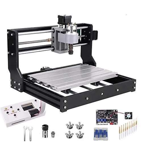 Produktbild: Upgrade CNC 3018 Pro GRBL Steuerung DIY Mini CNC Maschine, Mcwdoit Holz Router Stecher Mit Offline Controller, Mit ER11, 5mm Verlängerungsstange Und 20pcs 3.175mm Bits