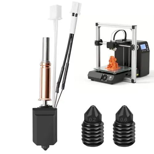 Produktbild: Upgrade Hotend-Kit für Kobra 3, 0,2/0,6 mm Düse aus gehärtetem Stahl, 3D Drucker Extruder V5 J-Head Druckkopf 24V 60W Keramikheizungd für ANYCUBIC Kobra 3/3 Combo 3D Drucker