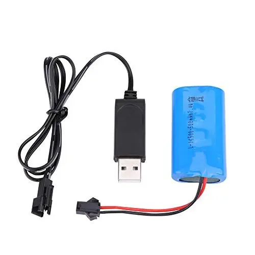 Produktbild: Pwshymi Lithium-Akku 500 MAh, USB-Kabel für RC Crawler Car, Hochwertiges Kunststoffspritzguss, Schönes Upgrade-Zubehör