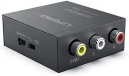 Produktbild: Upgrow HDMI-auf-Cinch-Konverter, 1080 p HDMI auf AV- Cinch-CVBs Composite-Video-Audio-Adapter, unterstützt PAL/NTSC für TV Stick, Roku, Chromecast, Apple TV, PC, Laptop, Xbox, HDTV, DVD