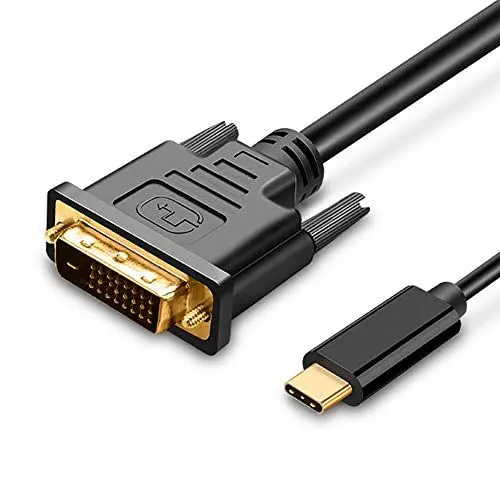 Produktbild: Upgrow Kabel USB Typ C-auf DVI, 4K bei 30 Hz, Thunderbolt-auf-DVI-Kabel, 1,8 m, USB-Typ-C-auf-DVI-Buchse, unterstützt MacBook Pro 2017–2020, Surface Book 2, Dell XPS 13, Galaxy S10