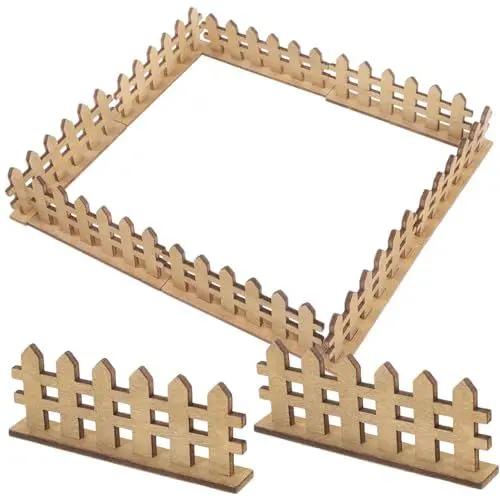 Produktbild: UPKOCH 10Stücke Mini Holzzäune Für Puppengarten Dekorative Miniaturzäune Zur DIY Gestaltung Von Märchengärten Und Miniaturlandschaften Für Puppenhaus Und Pflanzentöpfe