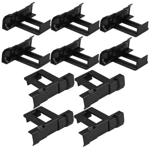 Produktbild: UPKOCH 10 Stück Teiliges Photovoltaic Panel Drainage Clip Wetterfeste Solarwasserclips zur Einfachen Installation Verhindern Schlammbildung Solarmodulen Langlebige Kunststoffklemmen
