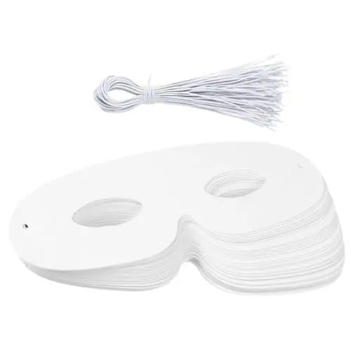 Produktbild: UPKOCH 120 Stück Leere Papiermaske Weiße Masken Mardi Gras Mask Masken Zum Bemalen Handwerksmasken Diy-masken Maskerademasken Papiermasken Halloween-partymasken Maskerademaske Papier Weiß