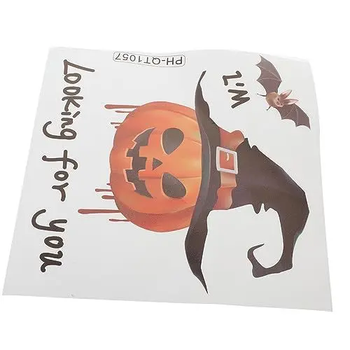 Produktbild: UPKOCH 1 Blatt Kürbis-aufkleber Halloween-wandkunst Wandaufkleber Halloween-aufkleber Für Die Wand Halloween-wandbilder Halloween Schälen Und Aufkleben Wandtattoos Die Pvc Peeling