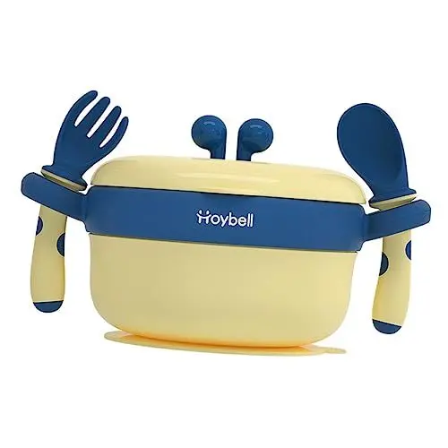 Produktbild: UPKOCH 1 Satz Schale für Nahrungsergänzungsmittel Sicherheits-Babyschale Babyprodukt saugnapf schüssel babyschüssel abnehmbare Babyschale Wärmedämmschale Rostfreier Stahl Blue