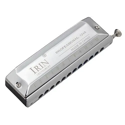 Produktbild: UPKOCH 1 Stück 12 Loch Mundharmonika Mit 48 Tönen Musikinstrument Chromatische Mundharmonika Halbton Mundharmonika 12 Loch Mundharmonika 12 Loch Mundharmonika Musikinstrument 12