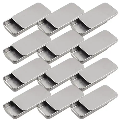 Produktbild: UPKOCH 20 StüCk Kleine Metalldosen Mit Schiebedeckel, Aufbewahrungsbox Aus Blech, 60 X 34 X 10 Mm, Silber, Ideal FüR Zuhause Und Unterwegs