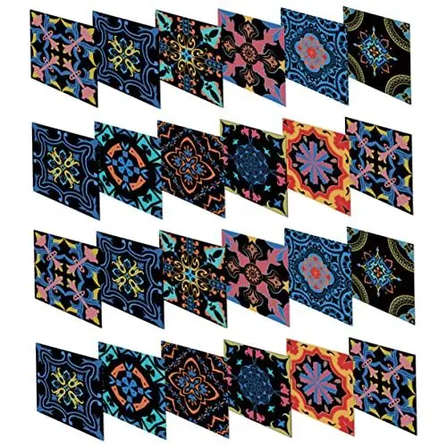 Produktbild: UPKOCH 24st Wandaufkleber Vinyl-böden Ablösbare Fliesenaufkleber Jahrgang Fliesenaufkleber Für Die Küche Wandfliesen Abziehen Und Aufkleben Tapetenkleber Dekor Kasten Applikationen Pvc