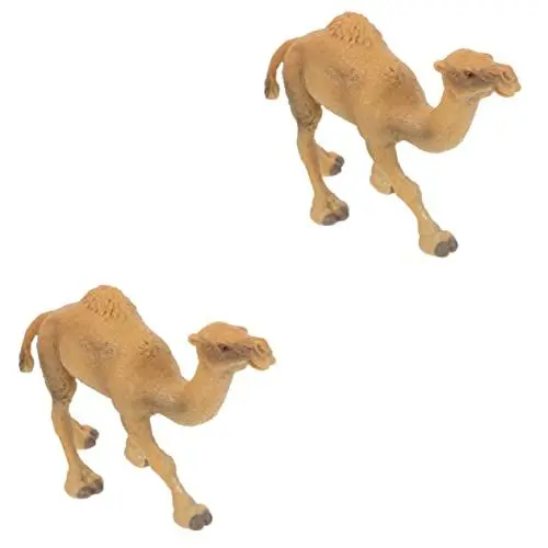 Produktbild: UPKOCH 2stücke Simuliertes Kamel Modell Dekorative Kamel Figurine Für Schreibtisch Und Lernspielzeug Tierkognition