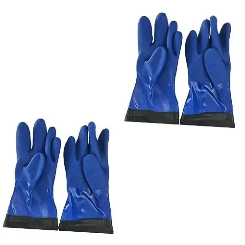 Produktbild: UPKOCH 2 Paar Grillhandschuhe Handschuhe Aus Synthetischem Vinyl Wegwerf Handschuhe Arbeitshandschuhe Für Den Garten Latex Handschuhe Sicherheit Verlängern Gummi