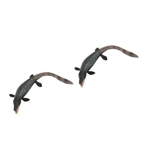 Produktbild: UPKOCH 2stücke Realistisches Tylosaurus Dinosauriermodell Lebensnahe Nachbildung Für Dekoration Und Bildung Für Schreibtisch Und Sammlungen Sicheres Material