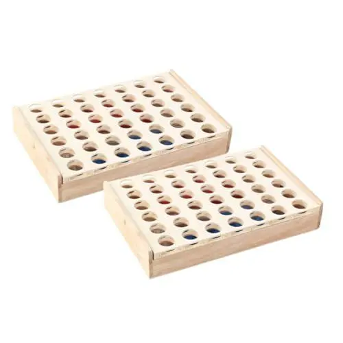 Produktbild: UPKOCH 2 Sätze Dreidimensionales Vierfach Schachbrettspiel Nacht klassisches Brettspiel chinesisches schachspiel kreatives Kinderspielzeug Kinder Schachbrett Spielzeug Holz