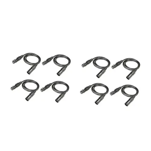 Produktbild: UPKOCH 2 Sätze Mikrofonkabel Dmx-kabel -poliges Dmx Kabel Dmx Kabel Für Hochzeiten Dmx Kabel Für Partys Dmx Kabel Für Veranstaltungen Dj-draht Lautsprecherkabel Kabelschellen 4 Stück * 2