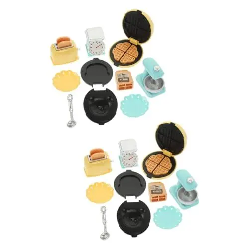 Produktbild: UPKOCH 2 Sets Puppenhaus-lebensmittelmixer Miniatur-backzubehör Spielzeug Mini-maßstab Realistisches Design Für Jungen Und Mädchen Spielzeughaus-zubehör