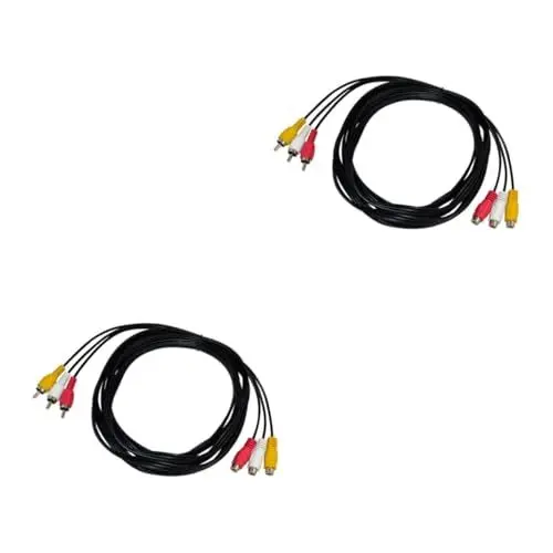 Produktbild: UPKOCH 2 Stück 3 3 Auf 3 Buchse Splitterkabel Farbcodierter Av-adapter Für Dvd-tv-kabelbox Standard-video-audio- -anschlüsse