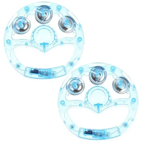 Produktbild: UPKOCH 2 Stücke Tamburin Für Jungen Und Mädchen Erwachsene Handheld Musical Spielzeug Baby Schütteln Glocke Sensorischen Spielzeug Ktv Party Requisiten