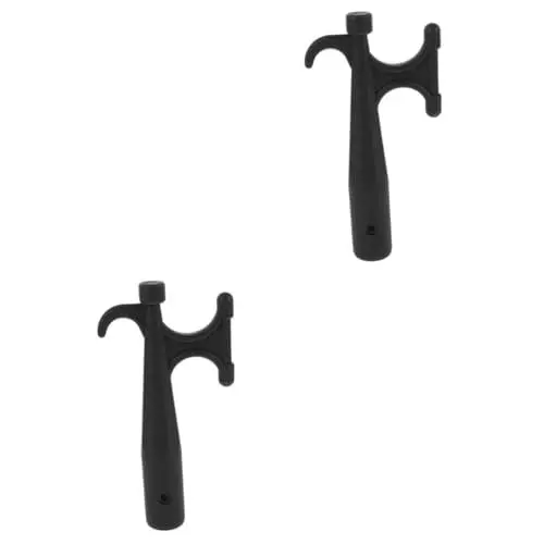 Produktbild: UPKOCH 2 Stück Spitzhacke Dock-Hardware Bootszubehör Hakenkopf für Rettungsboote teleskopisch Bootshaken Boot Haken Mehrzweck Kajakhaken Schwimmhaken für Verlängerungsstange Nylon Black