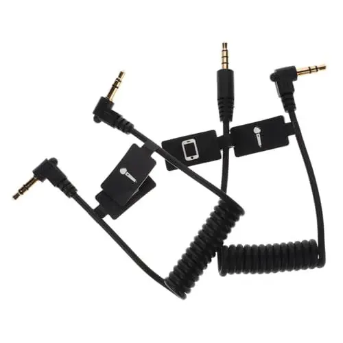 Produktbild: UPKOCH 2 Stücke Spiral 3 5mm TRS Zu Audio Kabel Adapter für Kamera High Definition Audio Zubehör