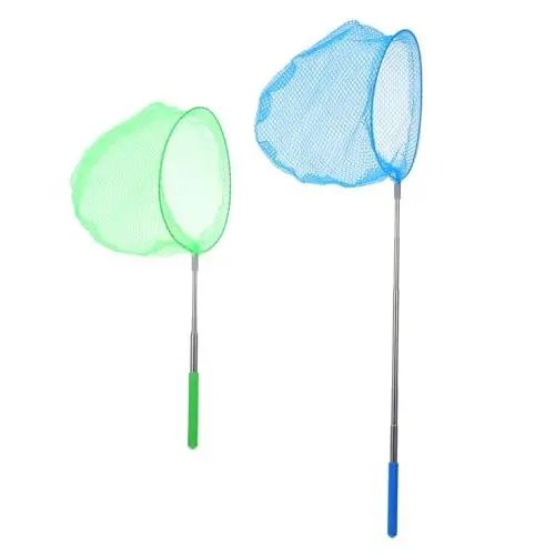 Produktbild: UPKOCH 2st Einziehbare Schmetterlingsnetztasche Fischernetz Fischnetz Fangen Fangnetz Teleskopischer Kescher Teleskopierbares Fischnetz Schmetterlingsnetz Fangen Netz Mit Stange Edelstahl