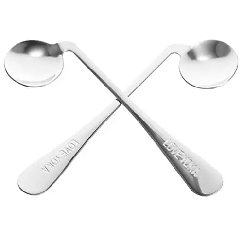 Produktbild: UPKOCH 2stücke Adaptive Esslöffel Für Senioren Ergonomische Tragbare Besteck Für Menschen Mit Eingeschränkter Handfunktion Rutschfester Griff Für Hause Und Unterwegs