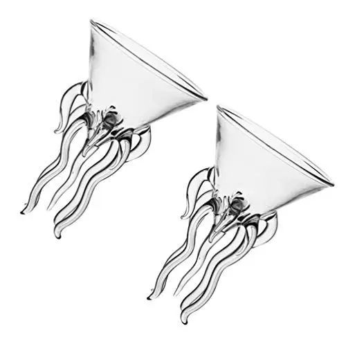 Produktbild: UPKOCH 2 Stück Quallenbecher Parfaitbecher Transparent Toast-Martini-Becher Lustiges Klare Tassen Dessertbecher Espressotassen Zitronen-Sipper-Dose Kaffeebecher