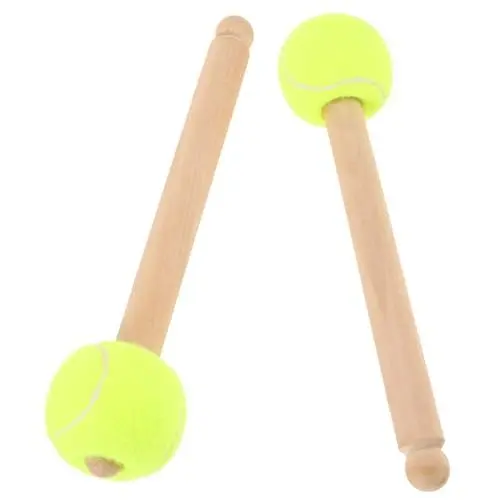 Produktbild: UPKOCH 2stücke Holztrommelstöcke Für Bass-trommel Mit -grip Professionelle Trommelschlägel Aus Holz Und Filz Für Percussion-instrumente Trommelzubehör