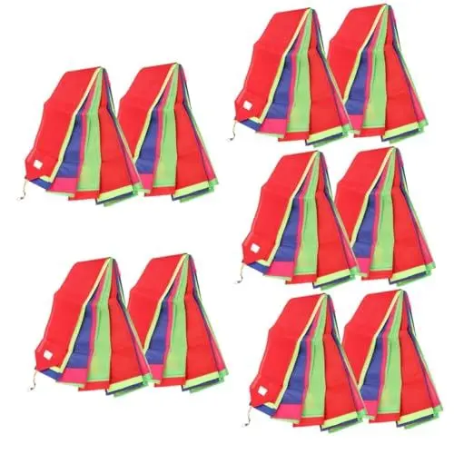 Produktbild: UPKOCH 2stücke Drachenschwanz-luftschlangen Bunte Stoffband Dekoration Kite Ende Zubehör Flachband Mit Verbinder Für Outdoor Drachensteigen