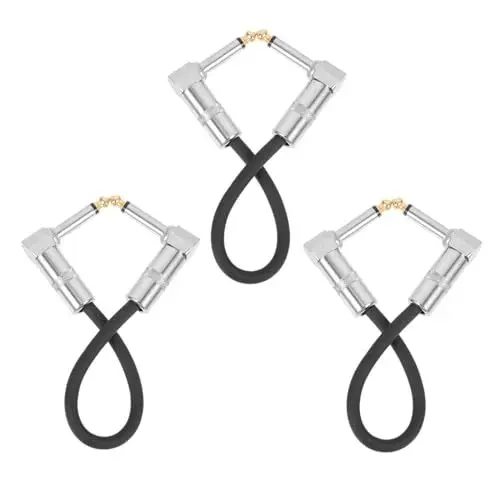 Produktbild: UPKOCH Kabel für Musikinstrumente 3er-pack Effektkabel für E-gitarre 15 Cm Länge 6 35 Mm Gitarrenkabel für Effektpedale