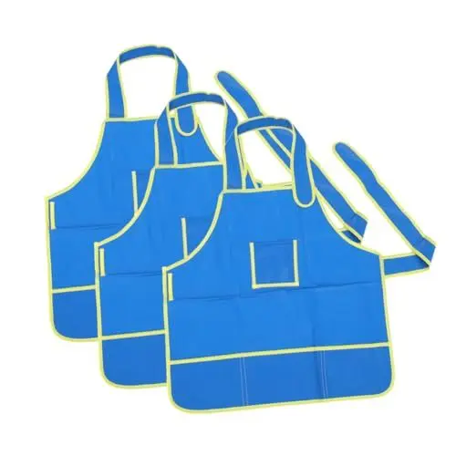 Produktbild: UPKOCH 3pcs Kleinkind Kinder Malerei Smockapron Fine Arts Zeichenschürze Für Kinder Kochen Malen Outdoor Bbq