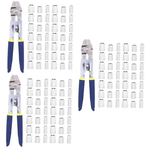Produktbild: UPKOCH 3 Sätze Crimpzangen-Set Aluminiumdraht Kabelleitungshülse Seil-Crimp-Aderendhülsen Angel-Crimpwerkzeug Stauchwerkzeug crimpen Crimp-Werkzeug Angeln Suite Zwinge Rostfreier Stahl