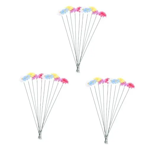 Produktbild: UPKOCH 3 Sätze Gartenkartenstäbe Gartendeko Für Den Rasen Im Freien Kleiner Hinterhof Blumenornamente Gartendekorationen Blumen Gartendeko Im Freien Gartenarbeit 10 Stück * 3