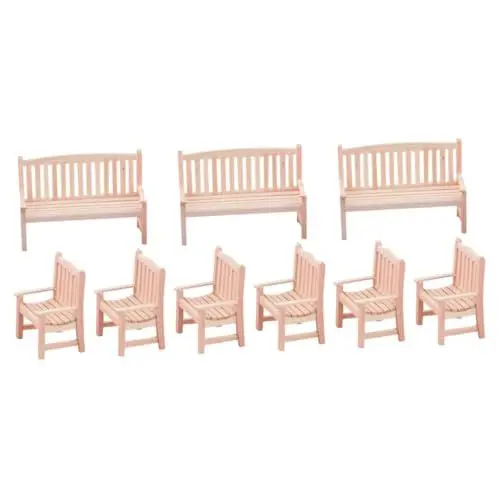 Produktbild: UPKOCH Gartenstuhl Miniatur 3 Sätze Puppenhausmöbel Puppenstubenmöbel Einzelsofa Für Puppenstuben Weihnachtsdekorationen Ornament Puppenhaus-stuhlverzierung Puppenhausstuhl Mini Schmücken Zubehör Baby