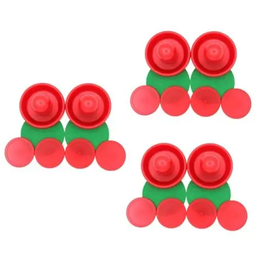 Produktbild: UPKOCH 3 Sätze Tischhockey Mini-airhockey-Schieber Air-Hockey-Pusher-Pads Airhockey-tische Und Ausrüstung Hockey-zubehör Hockey-Pucks Air-Hockey-tischschieber Schläger Für Airhockey Abs