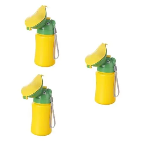Produktbild: UPKOCH 3 Stück Urinal Junge Urinalbecher Notfall Pipiflasche Kind Notfalltoilette Camping Toilettenbecher Urinalflasche Zeug Für Neugeborene Kinder Outdoor Urinal Auto Töpfchen Pp Gelb