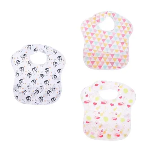 Produktbild: UPKOCH 3er Set Pinguin Dreieckslätzchen Für Babys Wasserdichtes Abnehmbares Speichelhandtuch Mit Fruchtmuster Für Mädchen Ideal Für Mahlzeiten Und Sabberlätzchen Vielseitig