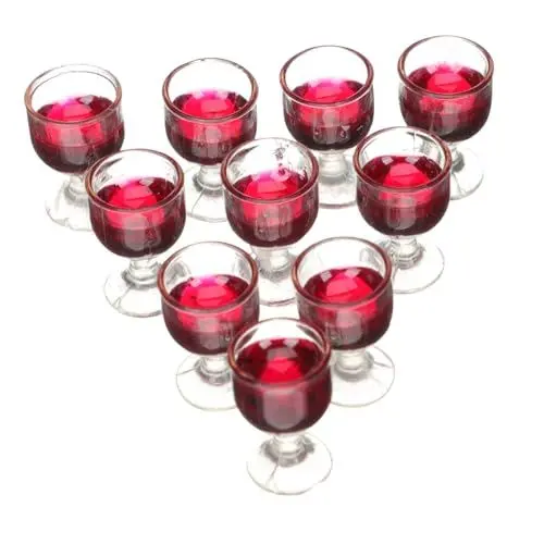 Produktbild: UPKOCH 4 Sets 1/12 Maßstab Miniatur Weingläser Puppenhaus Puppenhaus Gläser Miniatur Glas Schmücken 10 Stück * 4