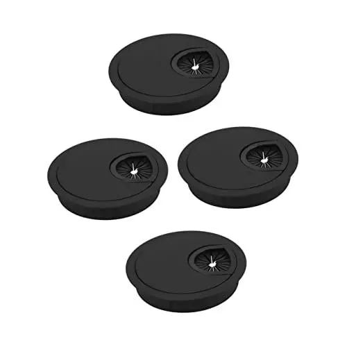 Produktbild: UPKOCH Kabellochabdeckung Aus Zinklegierung Rund 4-teilig Kabel-organizer-box Für Den Schreibtisch Zur Organisation Von Kabeln Und Ladegeräten