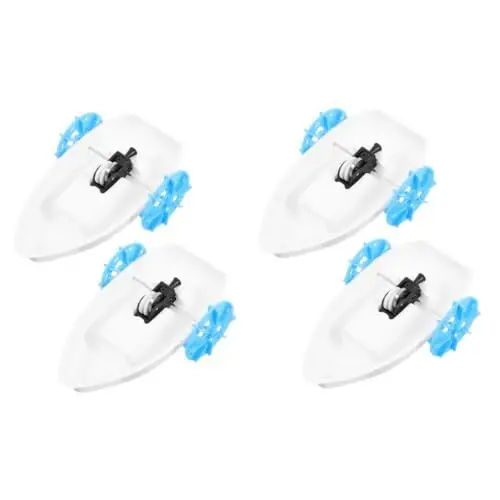 Produktbild: UPKOCH 4 Sätze Raddampfer-Set Kajakboot für Kinder Auto Boot Bootszubehör-Set basteln für Kinder Deutsches Technikspielzeug Kajak Zubehör Segelboot selber Bauen Modell segelboot PVC Weiß