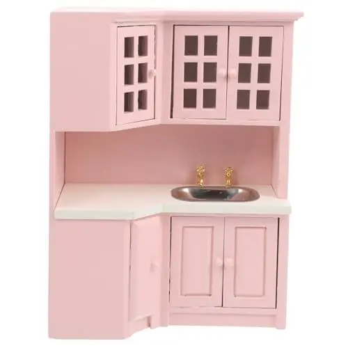 Produktbild: UPKOCH 4 Stück puppenhaus Schrank Möbel Miniatur Puppenhausmöbel Spielzeug küche spielzeugküche winzige Wohnmöbel Modelle Puppenhausdekoration Mikro-Szenen-Ornament hölzern Zähler Zubehör