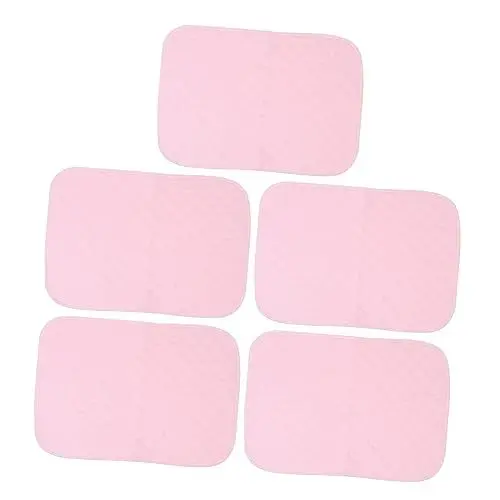 Produktbild: UPKOCH 5st Urin-pad Station Für Reisematten Bettwindelmatte Wasserdichte Unterlage Für Babys Faltbare Wickelauflage Bett Matte Babywindelmatte Rosa Ökologische Baumwolle
