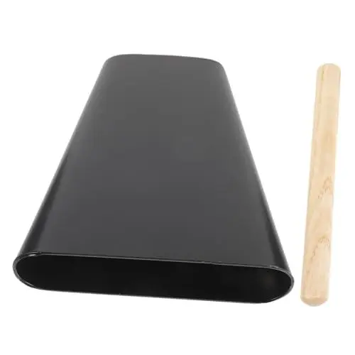 Produktbild: UPKOCH 6 Kuhglocke Aus Metall Kuhglocken Kuhglocke Trommeln Musikinstrument Lateinische Schlagglocke Geräuschmacher Glocke Blechdose Kuhglocke Schlagzeug-kuhglocke Kampana Black Holz