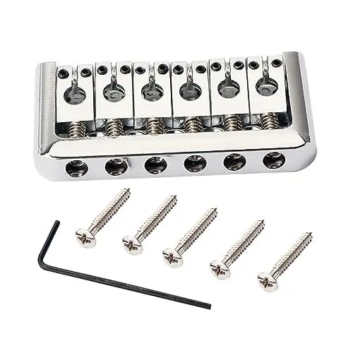 Produktbild: UPKOCH Ga805 E-gitarren-steg Saitenhalter Ersatz-sättel Steg Standard-saitenabstand Und Passender Schraubenschlüssel Für Schnelle Montage